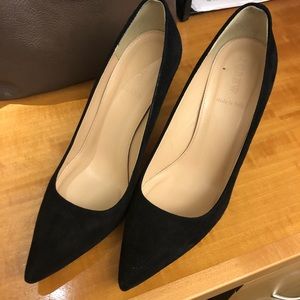 JCrew Black Elsie suede pumps